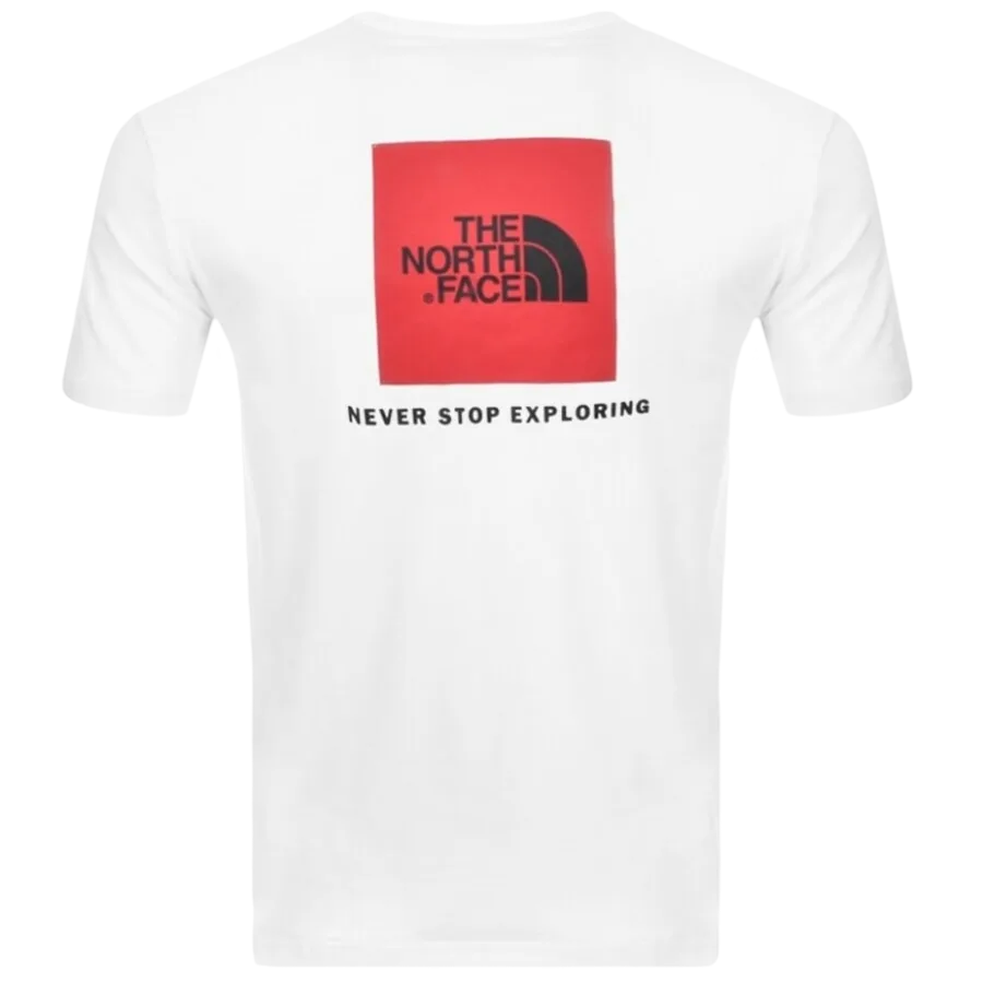 North Face Tshirt White Red